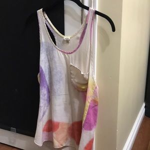 Wilfred Watercolour Silk Racerback Tank Top